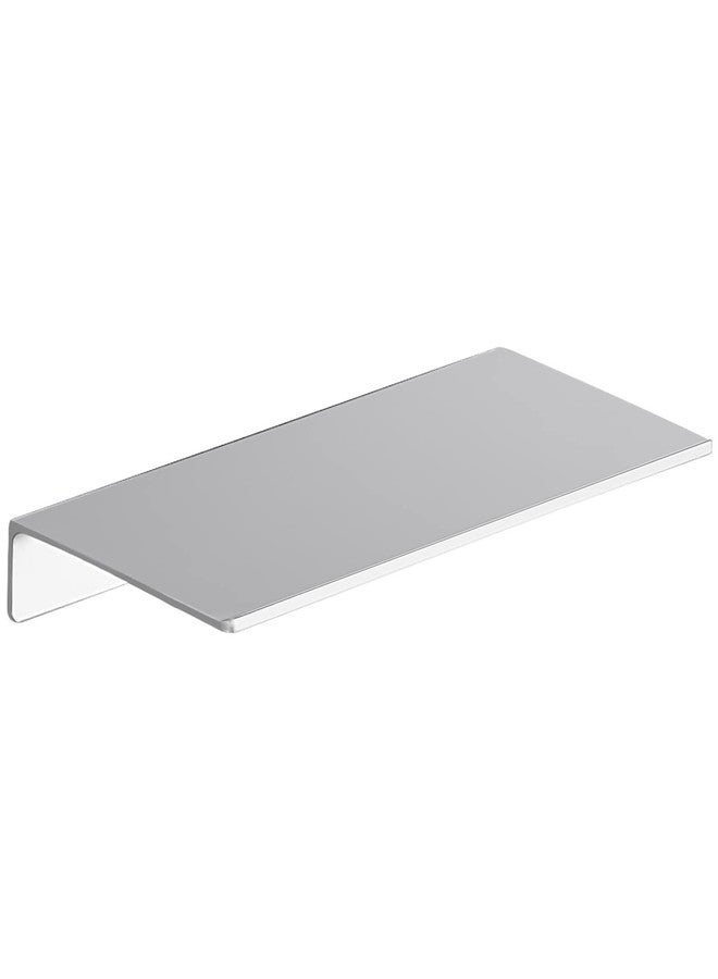 Danpoo Small Floating Shelf for Wall Storage, Mini Display Shelf for Collectibles, Metal Wall Shelf for Bathroom/Living Room/Kitchen/Bedroom(Silver, 8") - Image 1